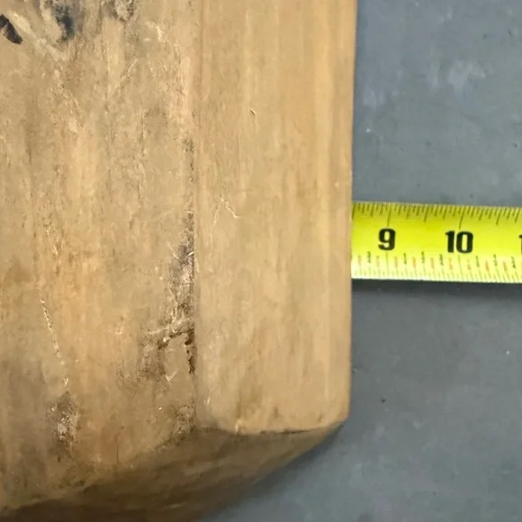 Hand Carved Solid Wood Rectangular Dough Bowl 17-1/2” x 8-1/2” - Picture 7 of 9